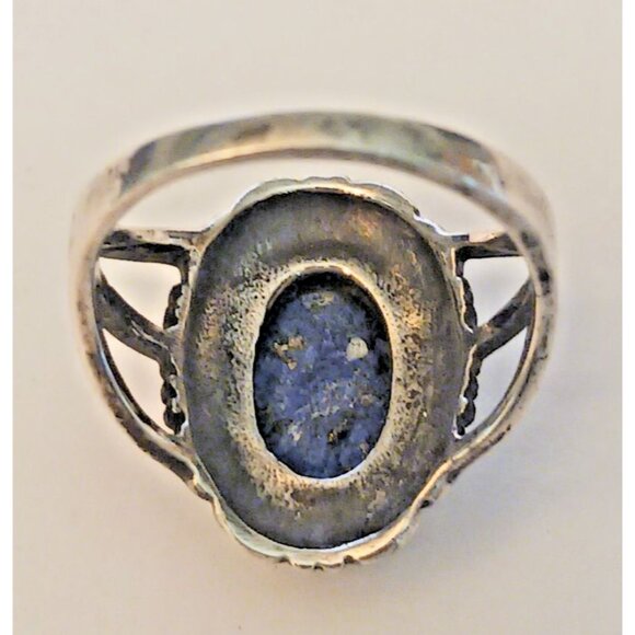 Lapis lazuli Southwestern style sterling ring s6 (1530) - Picture 3 of 8
